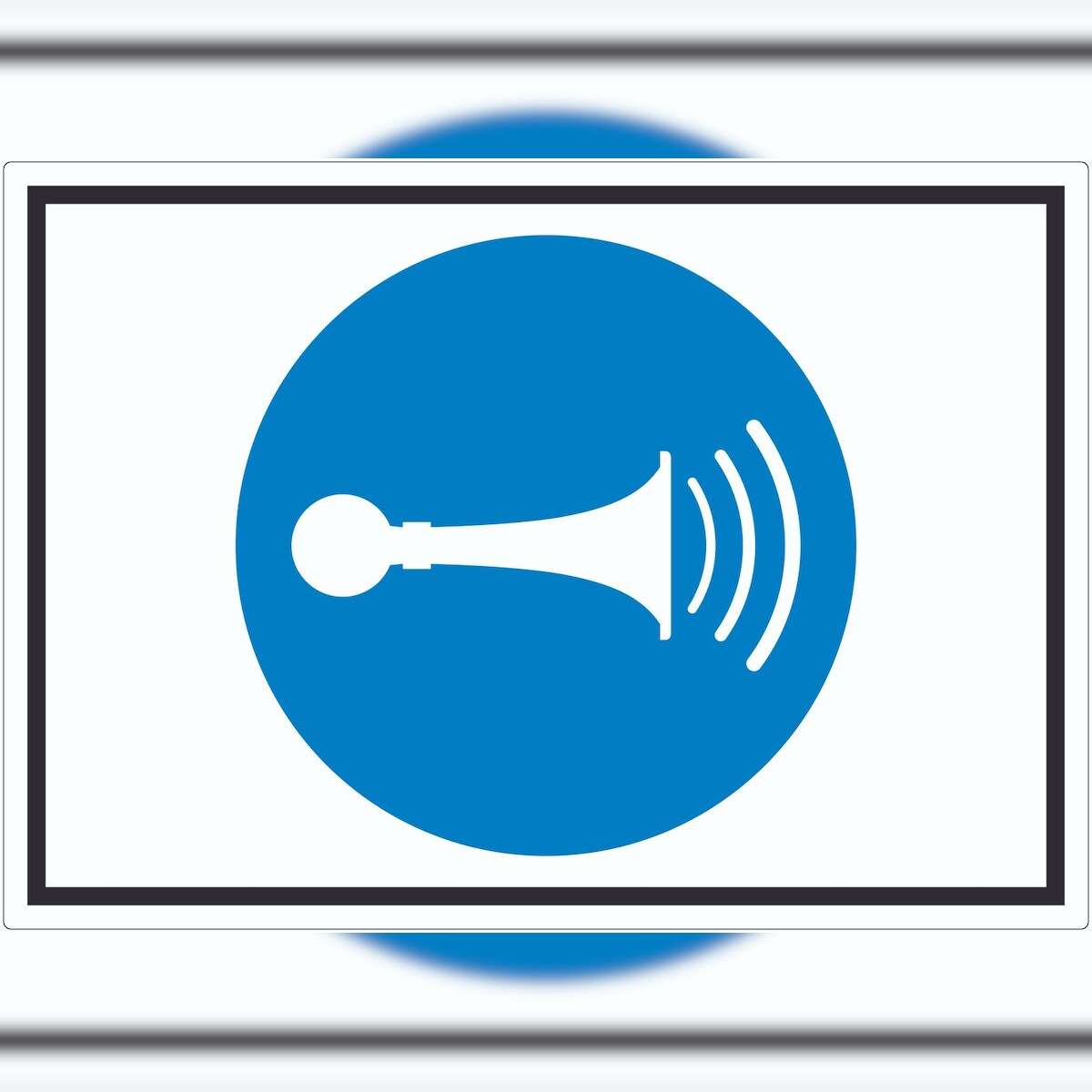 HB-Druck Akustisches Signal geben Symbol Aufkleber A6 (105x148mm) Image