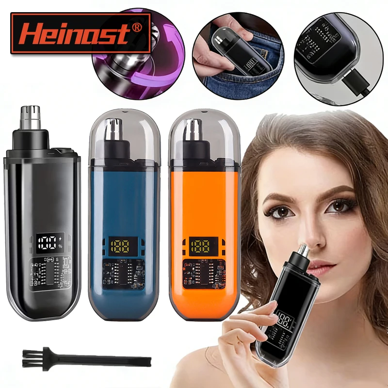 Elektrischer Nasenhaartrimmer, wiederaufladbar, multikinetisch, Unisex, automatisch, waschbar, Körperpflegegerät Image