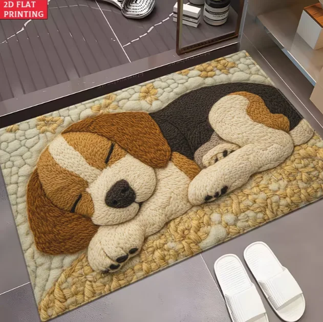 Parzand Teppich Welpen-Ruheunterlage Geeignet für Schlafzimmer, Wohnzimmer, Eingangsbereiche Weiche Mikrofaser-Bodenmatten Türmatten 2D-Flächen Image