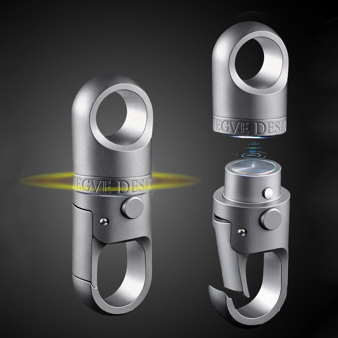 Titan-Legierung Magnetverschluss Schnellverschluss-Schlüsselanhänger, Hochwertiger EDC Auto-Schlüsselanhänger Mehrzweck-Einzelöffnungs-Schlüsselring-Verbinder Image