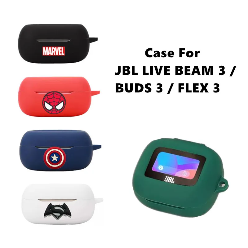 Beast Kingdom Marvel Kopfhörerhülle für JBL Live Beam 3, Silikon-Funk-Ohrhörer-Abdeckung für JBL Live Flex 3/Buds 3 mit Haken Image
