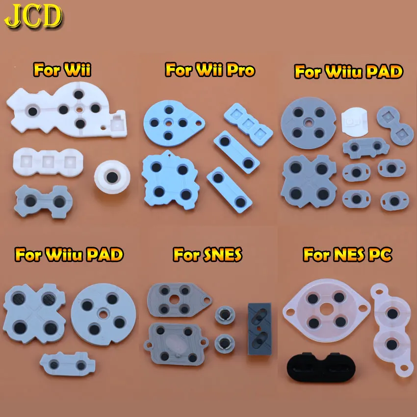 JCD 1Set Für Nintend Wii/WIIU PAD/WII PRO für SNES SFC/NES PC Konsole Leitfähigen Gummi silikon Pads Tasten Image