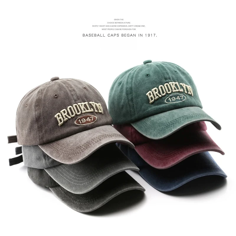 Brooklyn Alphabet Baseballkappe für Herren und Damen, Cowboy-Baseballmütze, Sommer-Baumwollhut, Snapback Hip-Hop-Mütze, Lässiger Gorra Hombre Visor