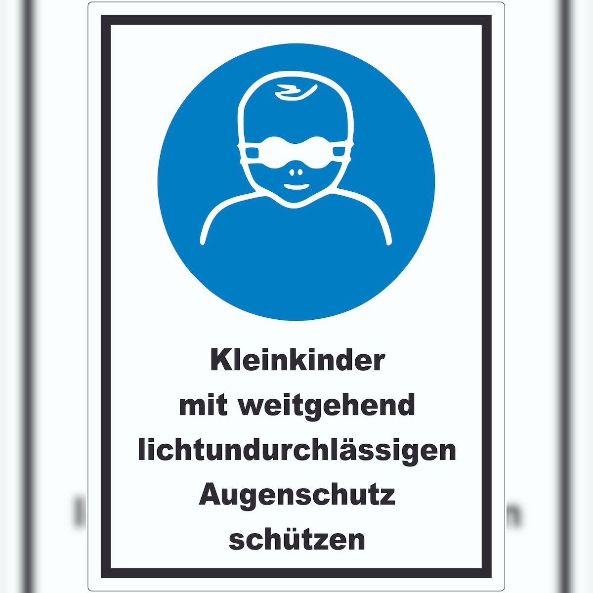 HB-Druck Kleinkinder mit weitgehend lichtundurchlässige Augenschutz schützen Aufkleber A7 (74x105mm) Image