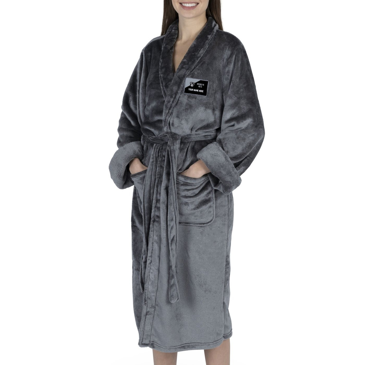 Brooklyn Nets Personalized Snipe Women's Silk Touch Robe