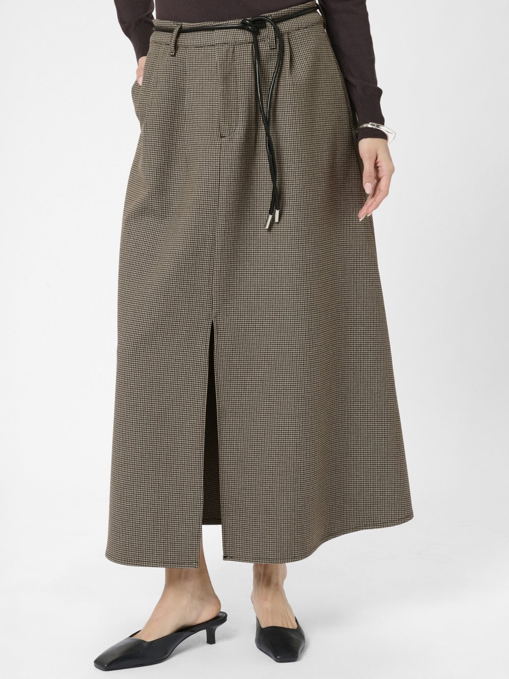 Kaffe Rock KAelyah Hohe Taille Damen beige, 34