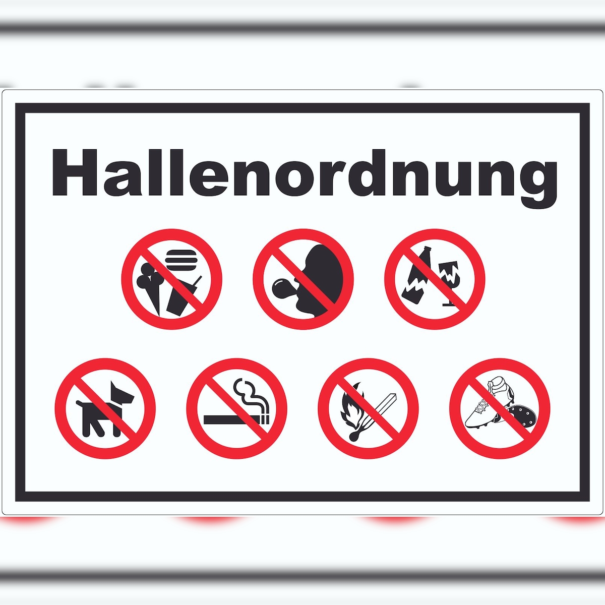 HB-Druck Aufkleber Hallenordnung A4 (210x297mm) Image