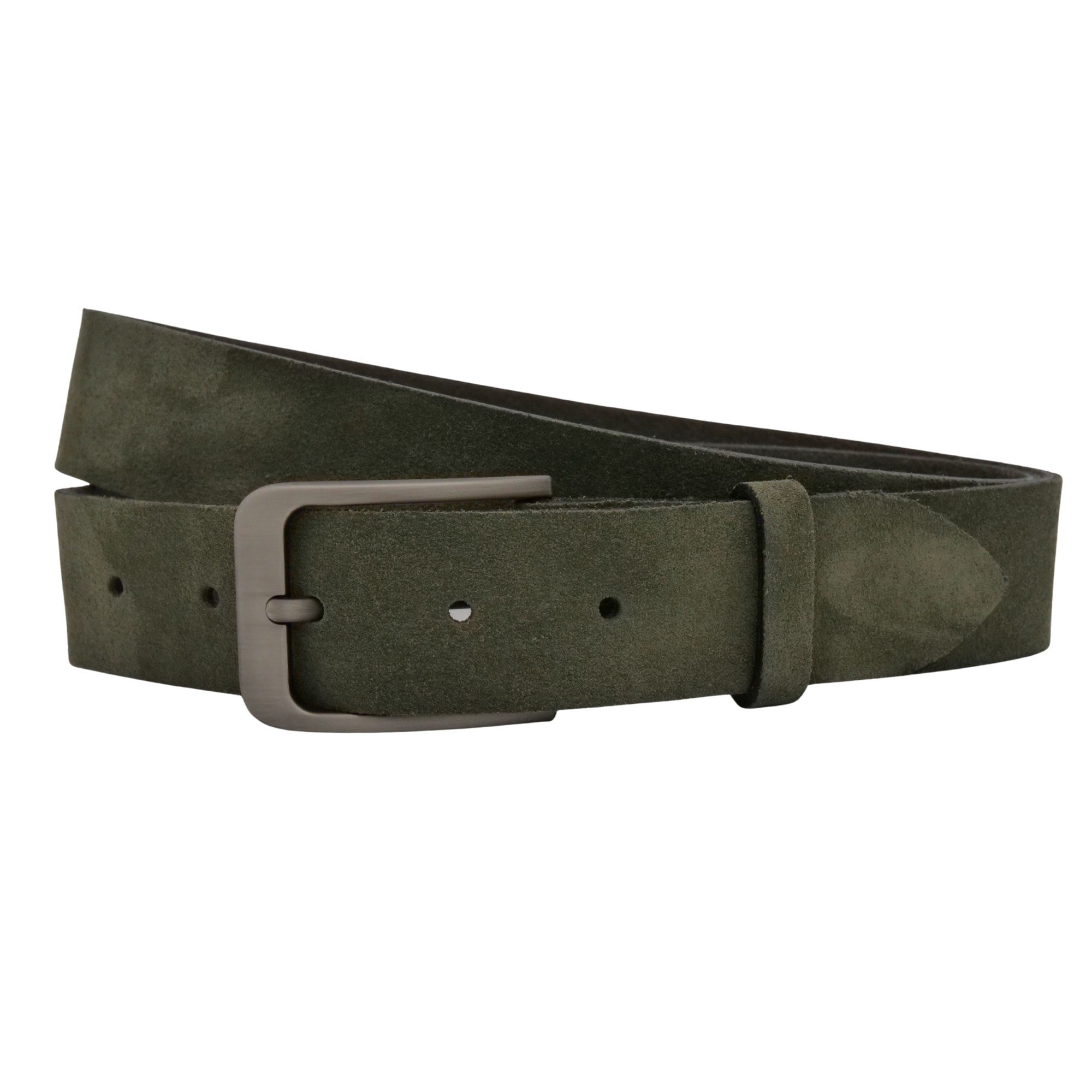 Ledergürtel ANNAMATONI "AnnaMatoni Herren Ledergürtel Zeitloses Design Gürtel 3,5cm", Herren, Gr. TW75 - 90cm Gesamtlänge, olive 560, 100% Leder, Gürtel Ledergürtel Image