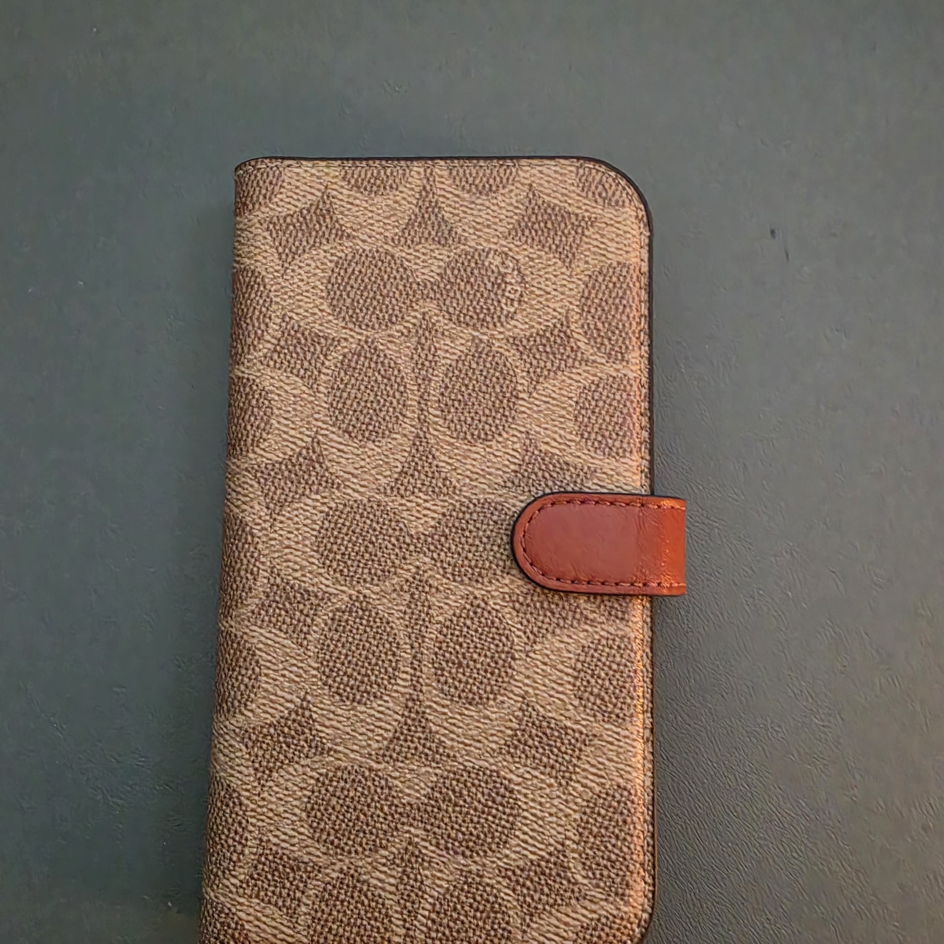 Coach Cell Phones & Accessories | Coach Tan And Brown Phone Wallet Case | Color: Brown/Tan | Size: Os