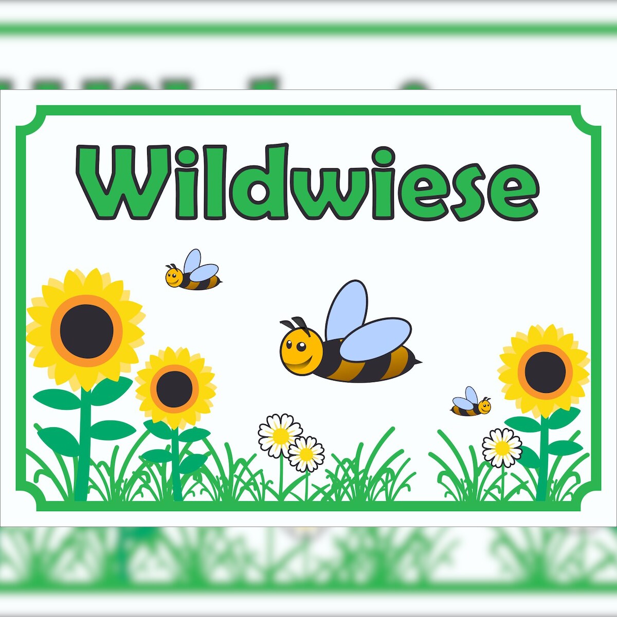 HB-Druck Schild Wildwiese waagerecht A3 (297x420mm) Image