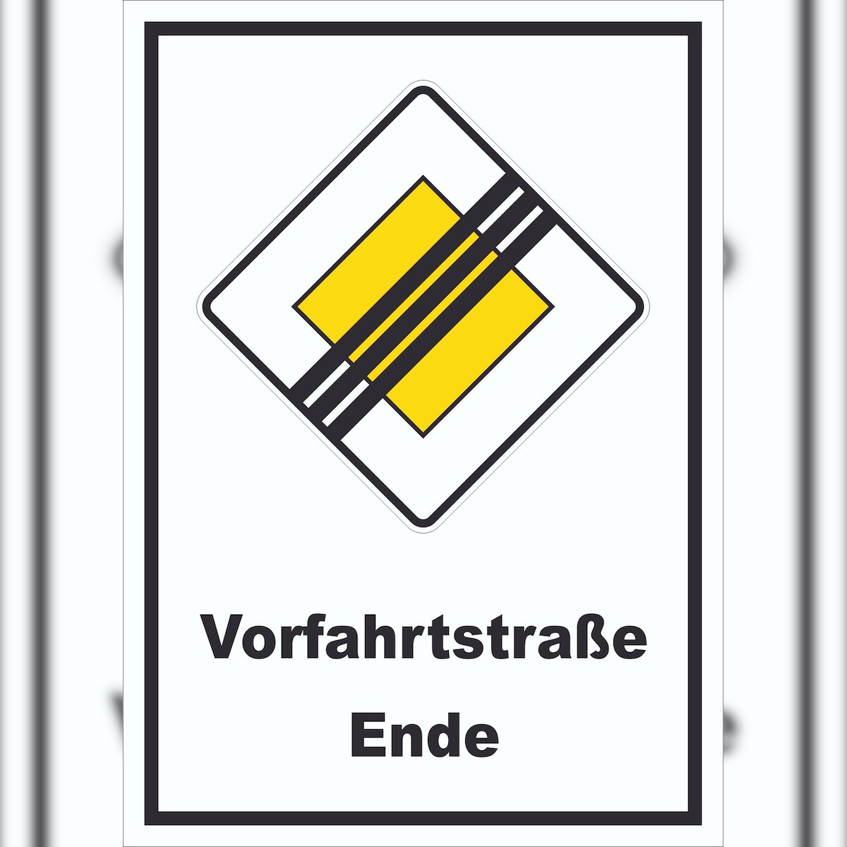 HB-Druck Vorfahrtstraße Ende Schild A6 (105x148mm) Image