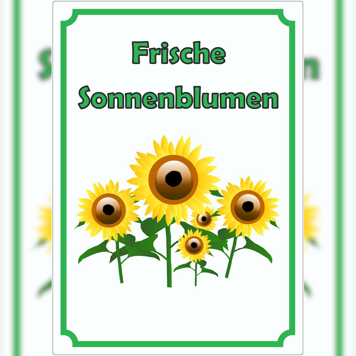 HB-Druck Sonnenblumen Aufkleber Hochkant A4 (210x297mm) Image