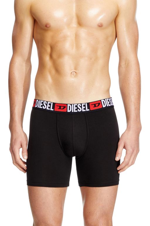 Three-Pack Stretch Cotton Boxer Briefs - Black - DIESEL Underwear