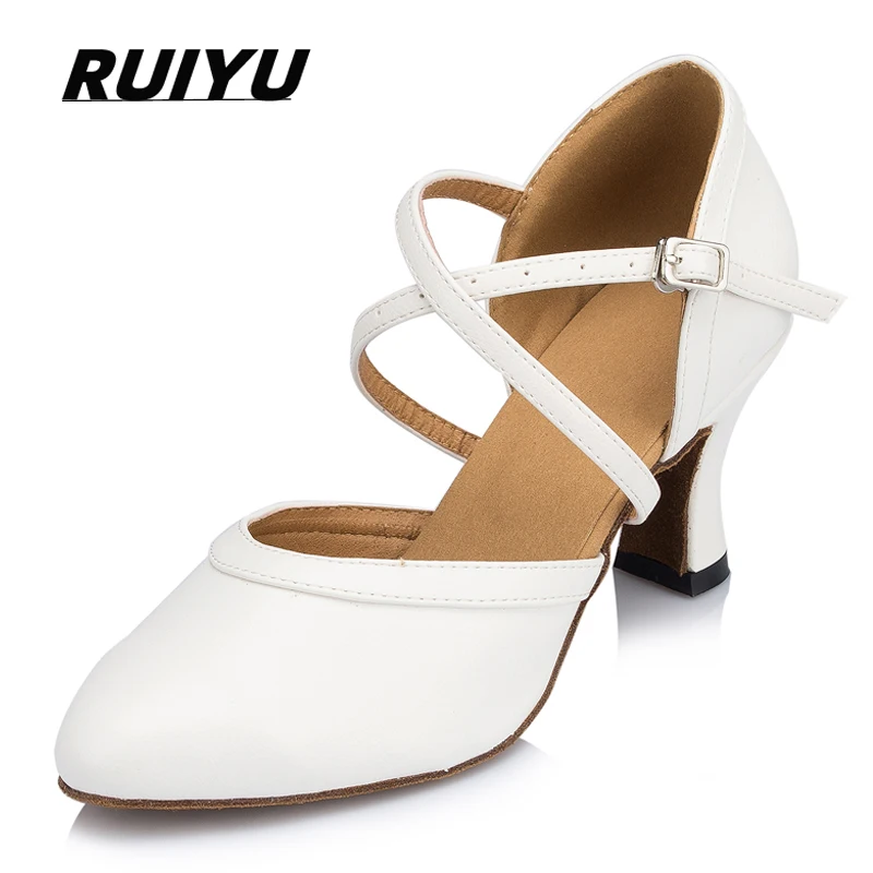 Scarpe latine da donna Scarpe da ballo bianche per feste di matrimonio, sala da ballo, tango, salsa, scarpe da donna estive, scarpe da ballo professionali con tacco alto