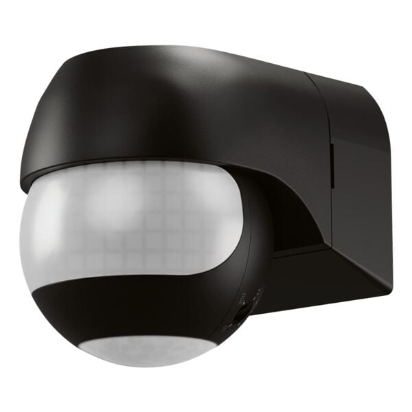 goobay 2-Bereichs-Infrarot-Bewegungsmelder 12 m 600 W schwarz schwarz