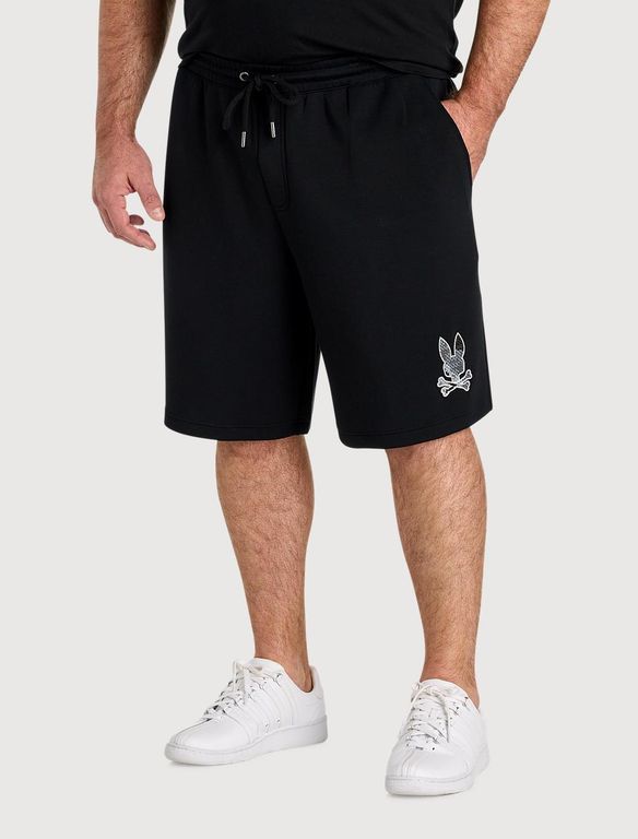 Big & Tall Olivier Pixel Bunny Shorts - Black - Psycho Bunny Shorts