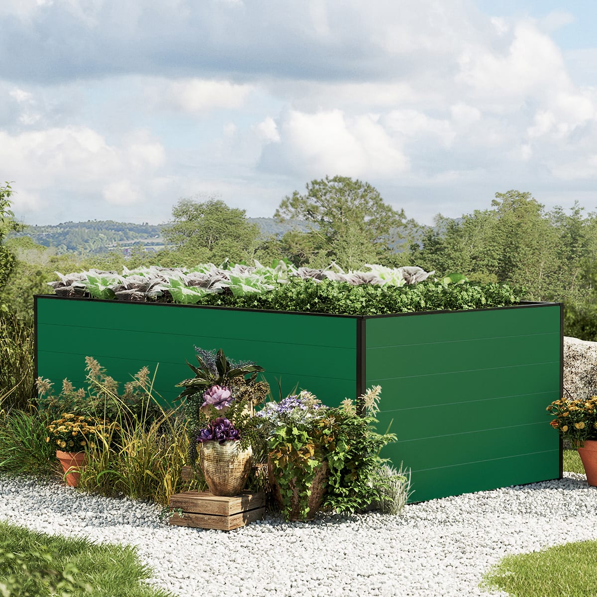 195 x 119 x 77 cm Hochbeet, Grün - (GFPV00347) Image