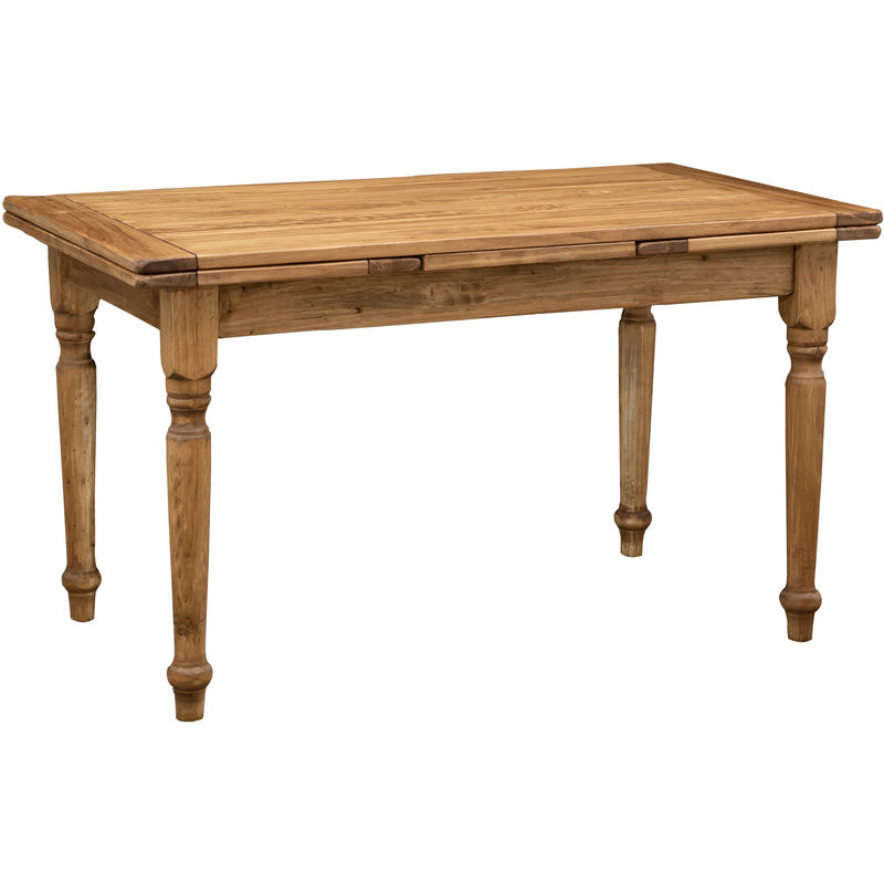 Biscottini - Tavolo Legno Massello 140x80 Cm Tavolo Sala Da Pranzo Cucina Tavola Allungabile Tavolino Rettangolare Artigianale Made In Italy