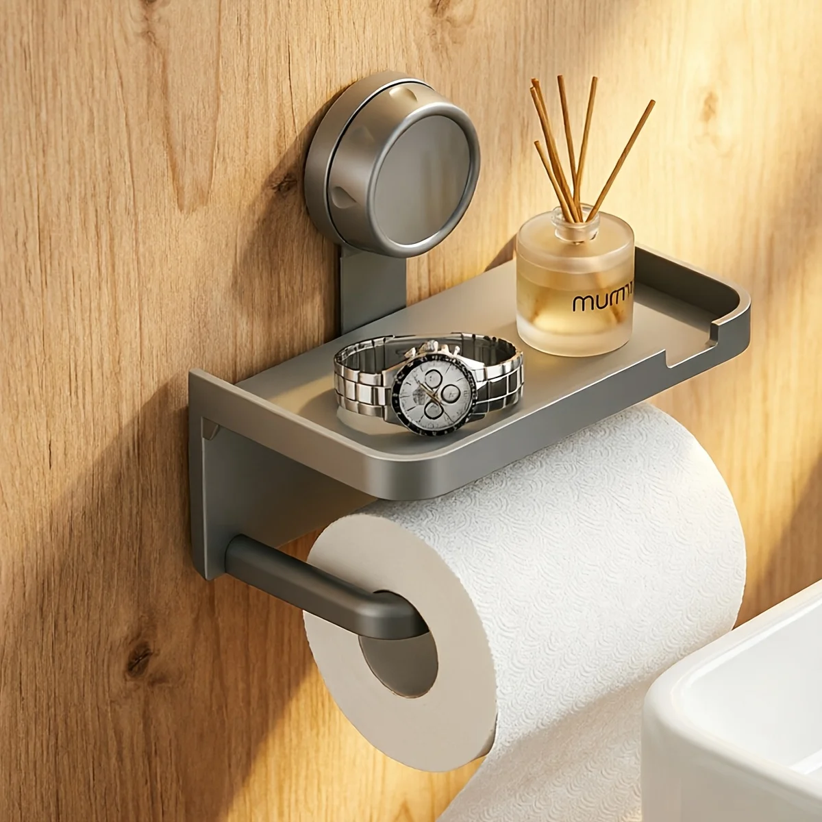 1PC Toilet Paper Holder Wall Mounted Rustproof Thickened Paper Towel Holder Plastic Storage Rack Kitchen Bathroom Accessories