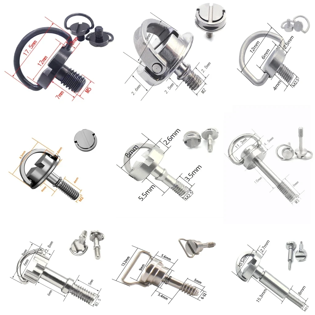 1pc m2 m2, 5 m3 m5 Edelstahl D-Ring Kamera halterung Schraube Schnell wechsel platte Adapters ch raube für Stativ Ein beins tativ Kugelkopf schraube Image