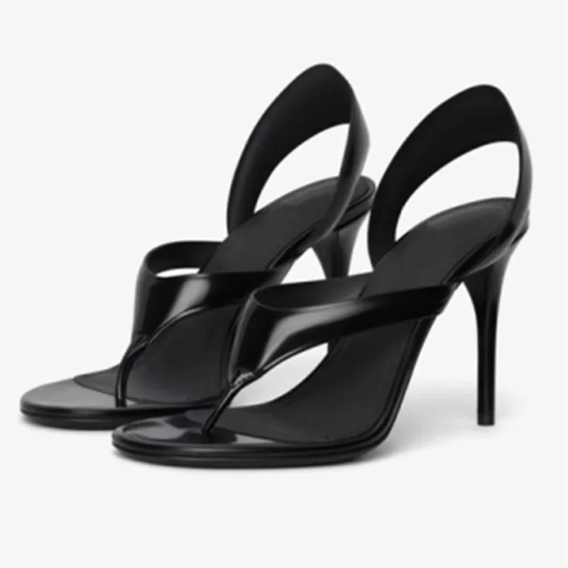 Sommer Neue frauen Stiletto Sandalen Concise Weibliche Flipflop hochhackigen Sandalen Slingback Runway Damen Schuhe Große Größen 34-46