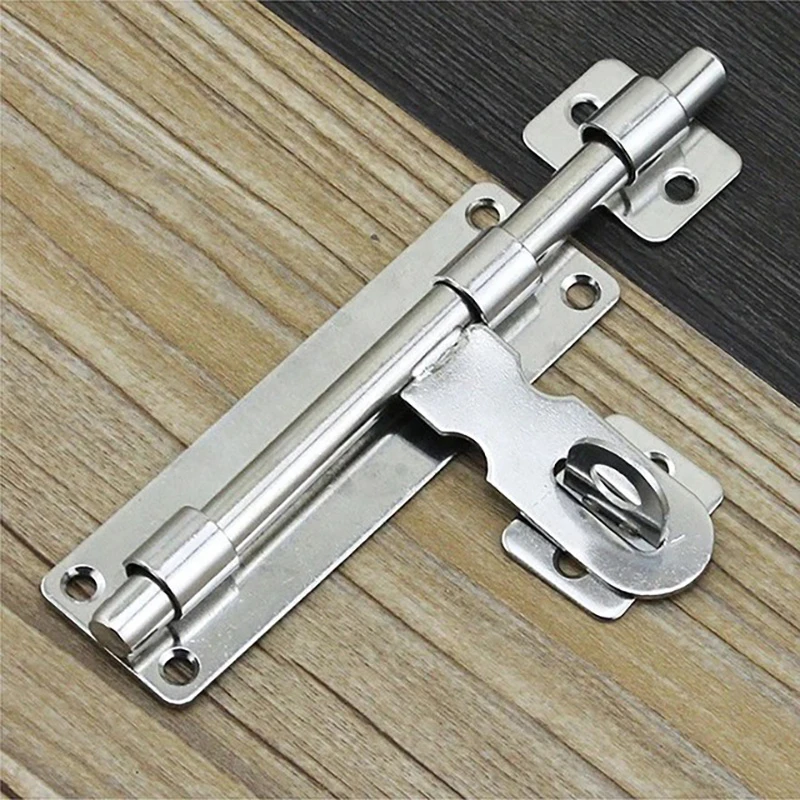 4-Zoll-Hardware-Türschloss aus Edelstahl, Zylinderschloss, Vorhängeschloss, Schloss-Set, gebürstet, zum Verriegeln von Türen, Fenstern, Schubladen, Schränken Image