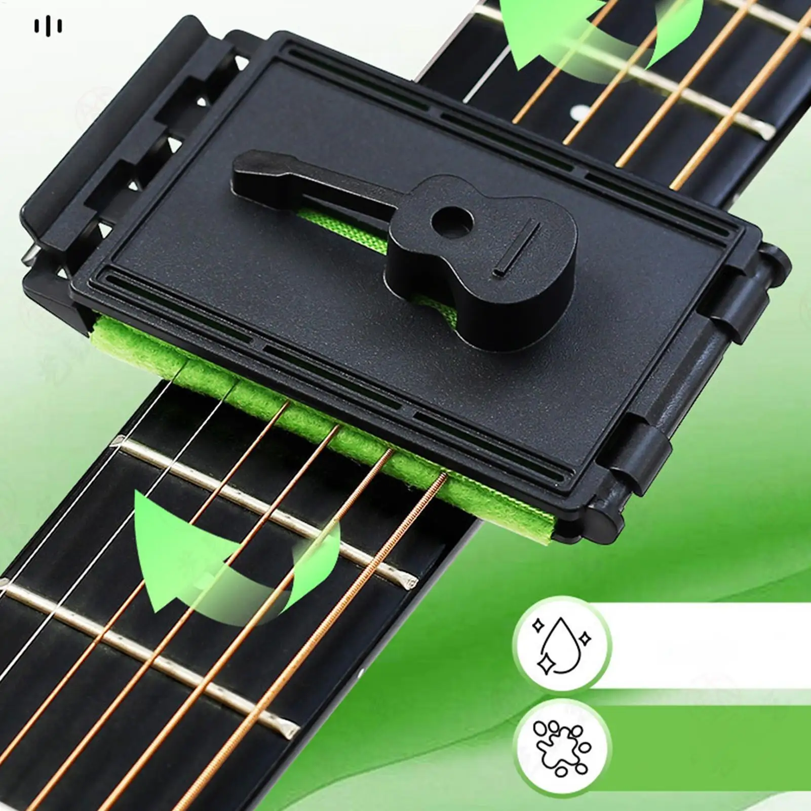 Gitarrensaitenreiniger, sauberes Griffbrett-Tuchwerkzeug für die Wartung und Pflege von E-Gitarren mit Violine, Bass, Ukulele Image