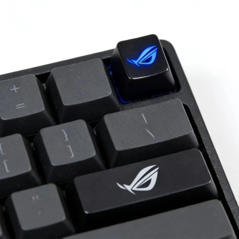 Durchscheinende, hintergrundbeleuchtete, individuelle Tastenkappen für mechanische Tastaturen mit 84 oder 104 Tasten, ESC, Tab, Leertaste, langlebiges ABS, MX-Switch-kompatibel Image