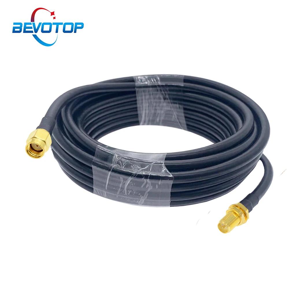 1M 2M 5M 10M 20M RG58 Kabel RP SMA Stecker auf RP SMA Weibliche Schutzwand wiFi Antenne Verlängerung Kabel RG-58 50 Ohm SMA Zopf Jumper Image