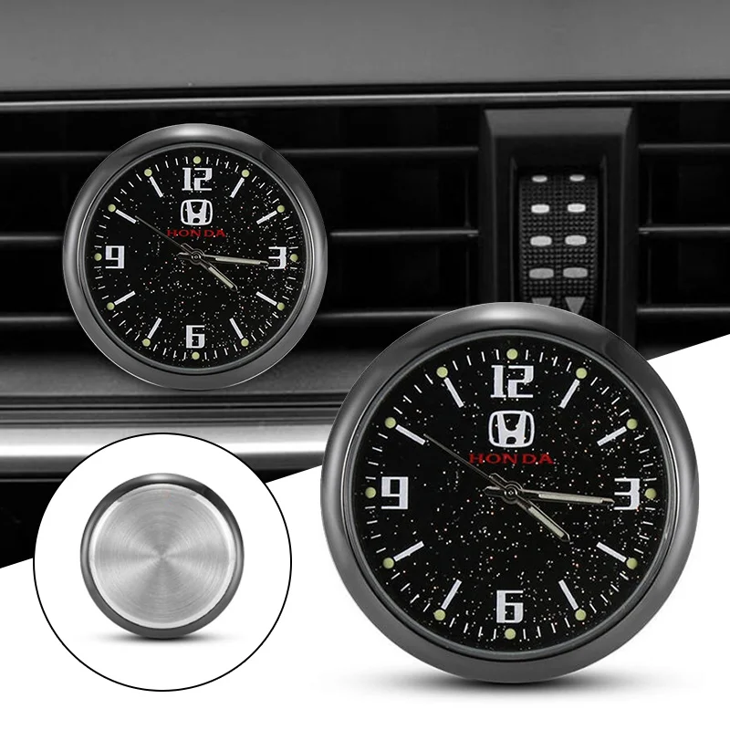 1 stücke Auto Center Konsole Klimaanlage Quarz Leuchtende Uhr Uhr für Honda Mugen Power Civic Accord CRV Hrv Jazz CBR VTEC VFR Image