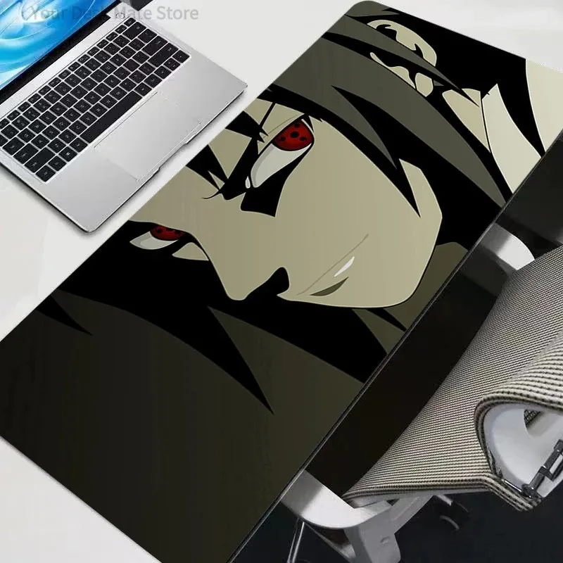 Großes Mauspad N-narutoS Sasuke XXL, Rutschfeste Gummi-Gaming-Mausunterlage, Laptop-Mausmatte, Spieltisch-Unterlage Image