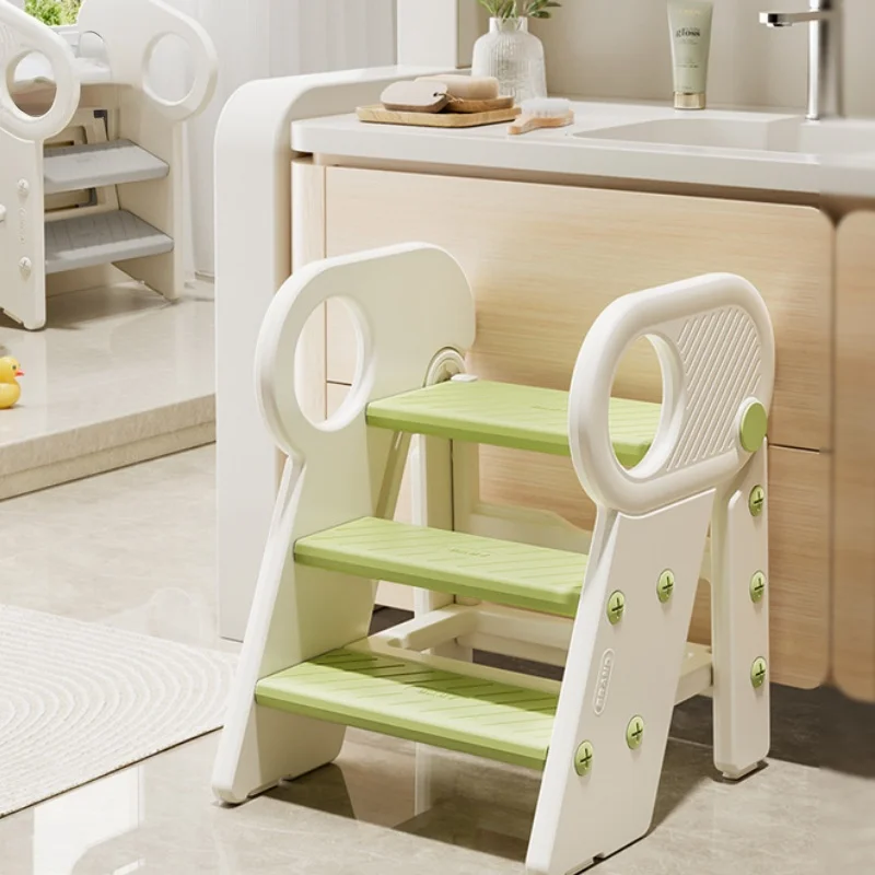 Anti-Rutsch-Fußhocker für Kinder, Waschraum, faltbar, multifunktional, Händewaschen, Tritthocker, Handlaufhocker, Toilettenhocker, Babyliter