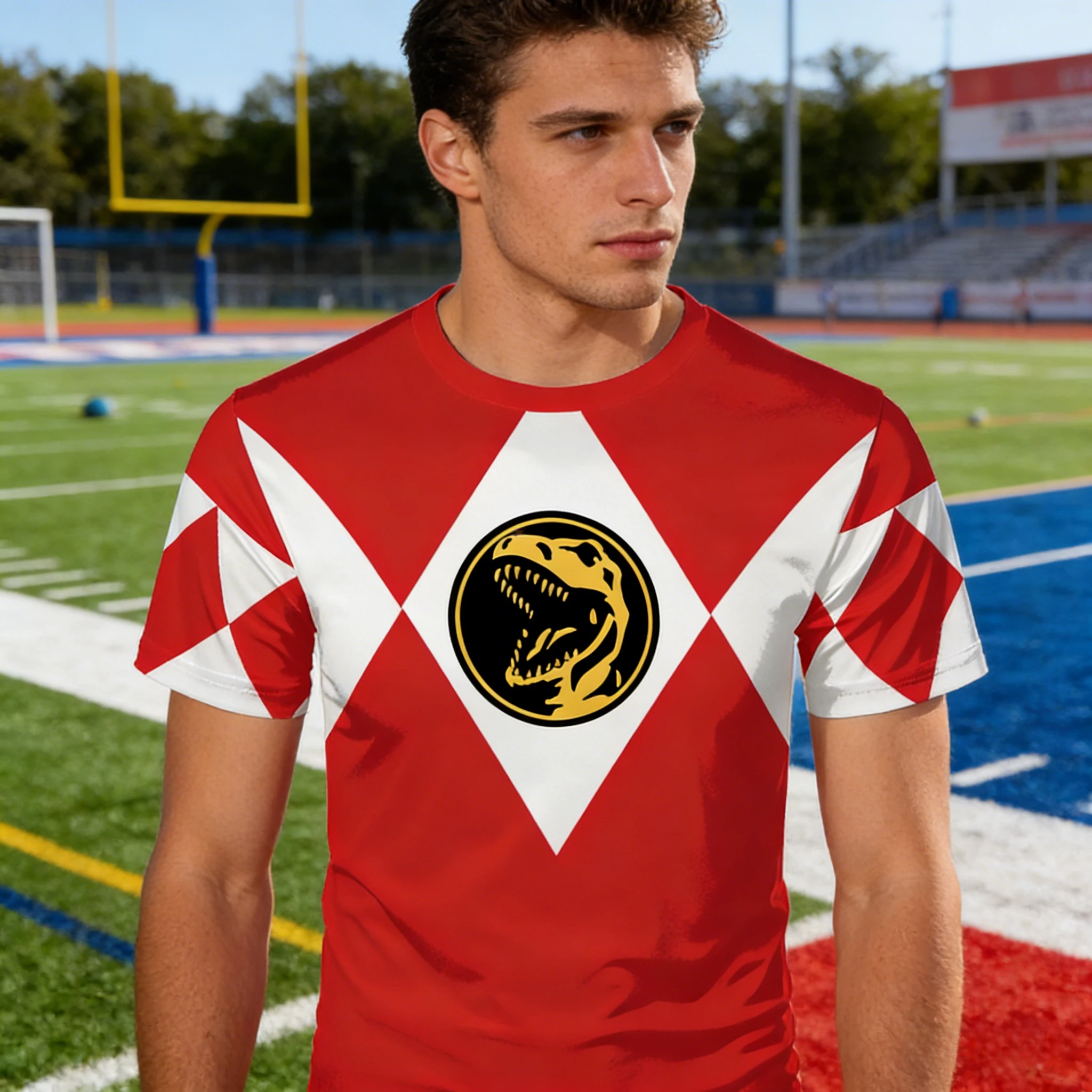 2026 Bandai Periphery Power Rangers Herren Performance Gym T-Shirt Sommer Schnelltrocknend Bequemes Leichtes Strand-T-Shirt Atmungsaktiv Image