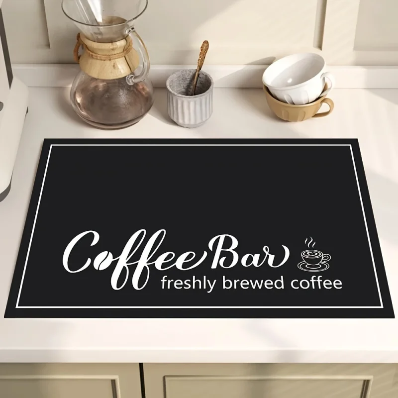 VIKAMA Absorbierende Unterlage für Kaffeemaschinen auf der Arbeitsplatte, saugfähige und schmutzabweisende Küchenunterlage, Heimdekoration für das Esszimmer Image