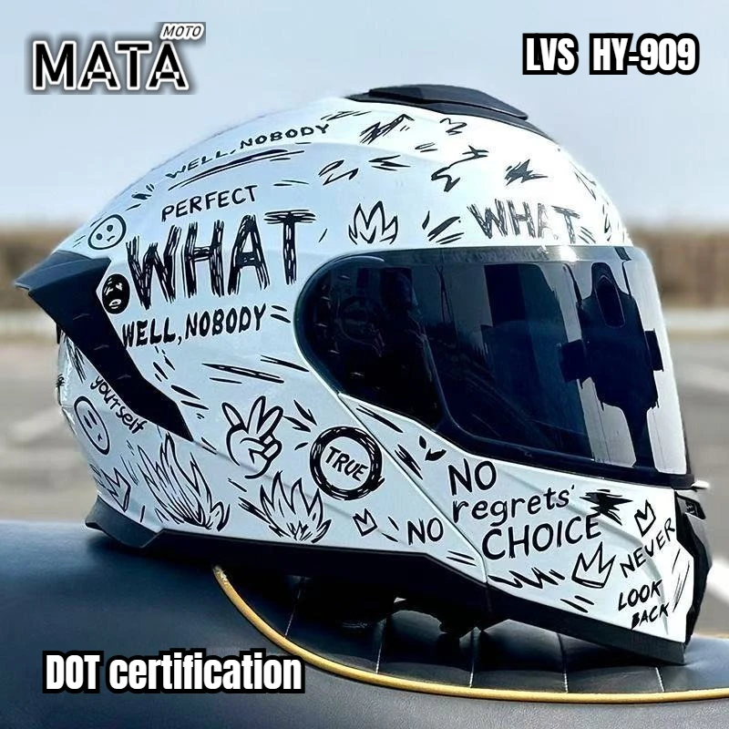 LVS Neuer Klapphelm für Motorräder mit Doppellinse, Casco Para Motos Vollhelm, Hochwertig DOT-Zertifiziert Capacete Image