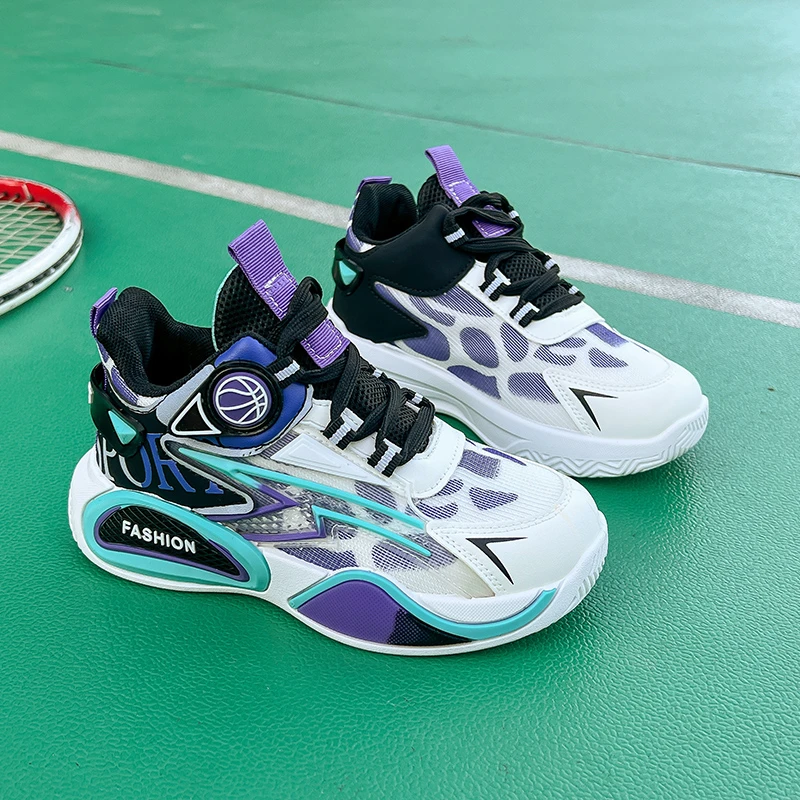 Kinder-Turnschuhe, atmungsaktives Mesh-Sportschuhe für Kinder und Jungen, leichte Basketballschuhe, 2025, neue lässige Turnschuhe für Jungen Image