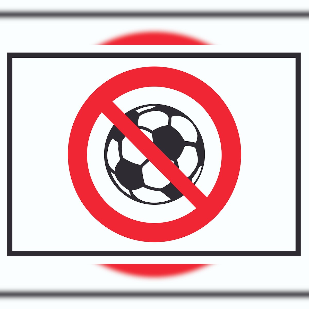 HB-Druck Ballspielen verboten Symbol Schild A2 Rückseite selbstklebend Image