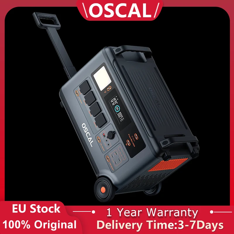 Station d'alimentation portable Oscal PowerMax 6000, générateur solaire avec batterie LiFePO4 de 3600 Wh pour les situations d'urgence à domicile, le camping en plein air et les voyages en camping-car
