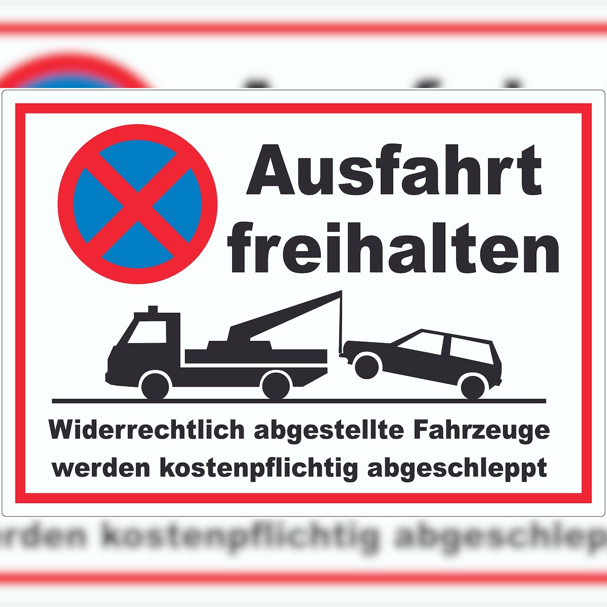 HB-Druck Parken verboten Ausfahrt freihalten Aufkleber A5 (148x210mm) Image