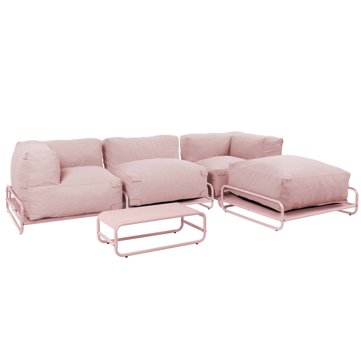 Oviala Business Modularer Gartenliegestuhl mit hellgelbem Gestell Oviala Image