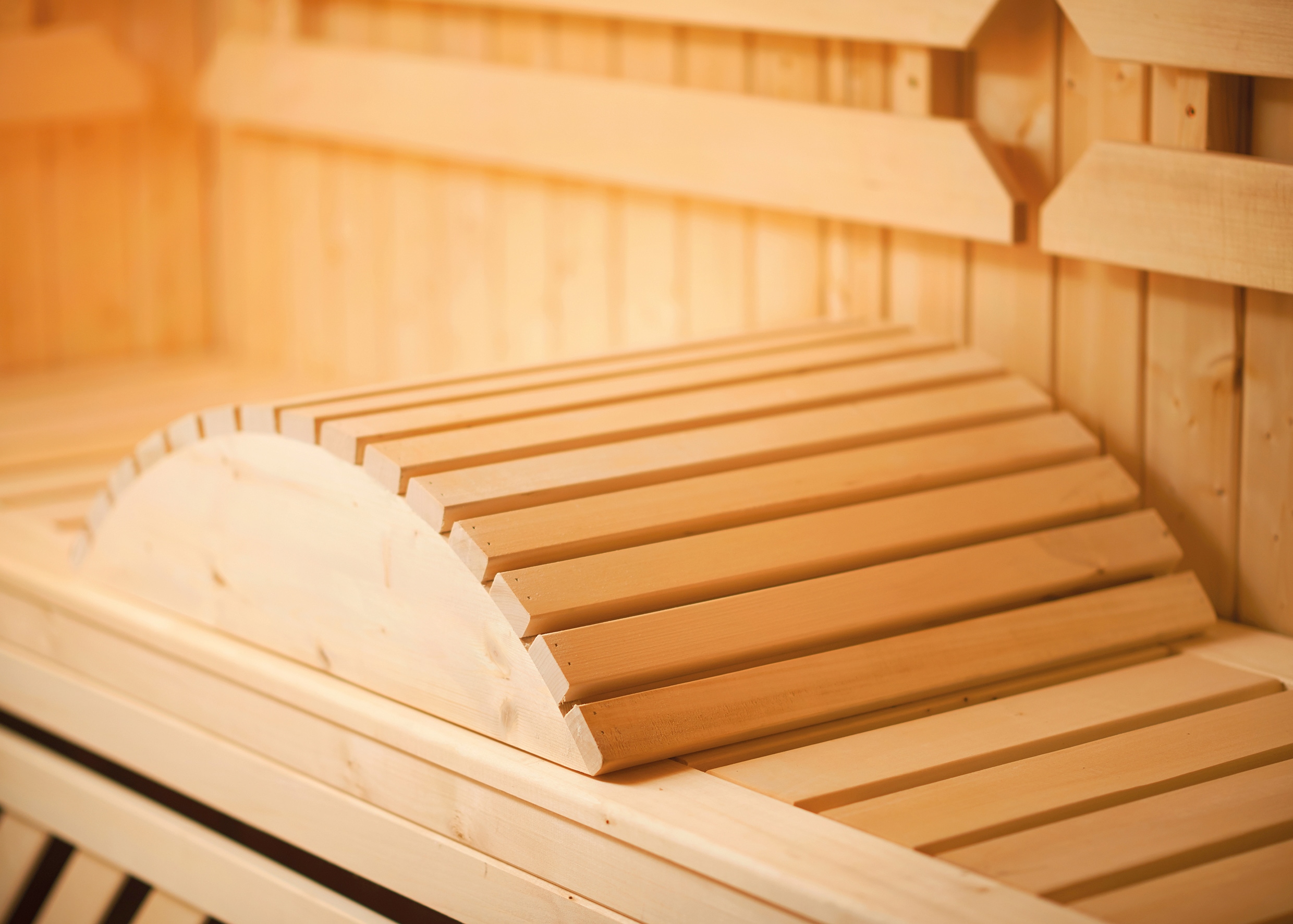 Sauna-Venenstütze WEKA, beige (natur), Massivholz, Kopfstützen Image