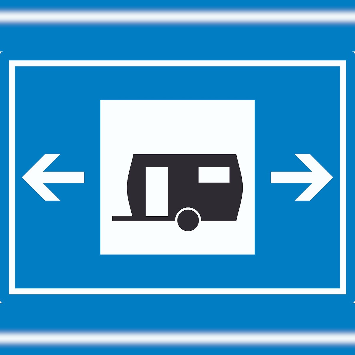 HB-Druck Wohnwagen links rechts Symbol Aufkleber A2 (420x594mm) Image