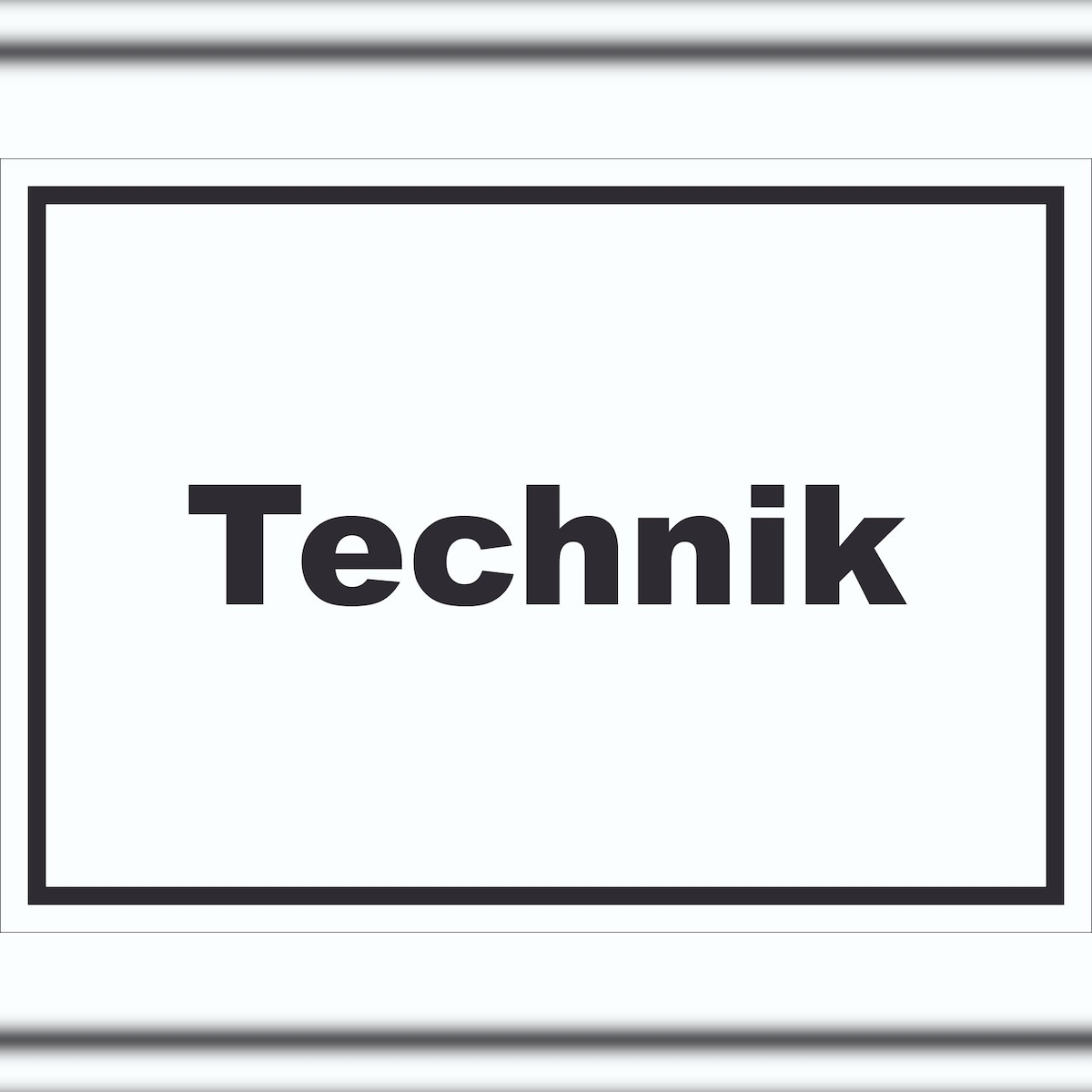 HB-Druck Technik Schild mit Text Hauswirtschaftsraum waagerecht A6 Rückseite selbstklebend Image