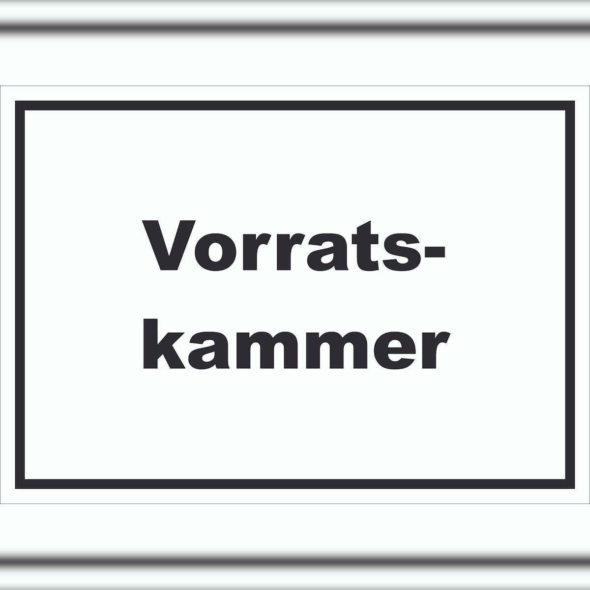 HB-Druck Vorratskammer Schild mit Text Pantry Reserve waagerecht A6 Rückseite selbstklebend Image