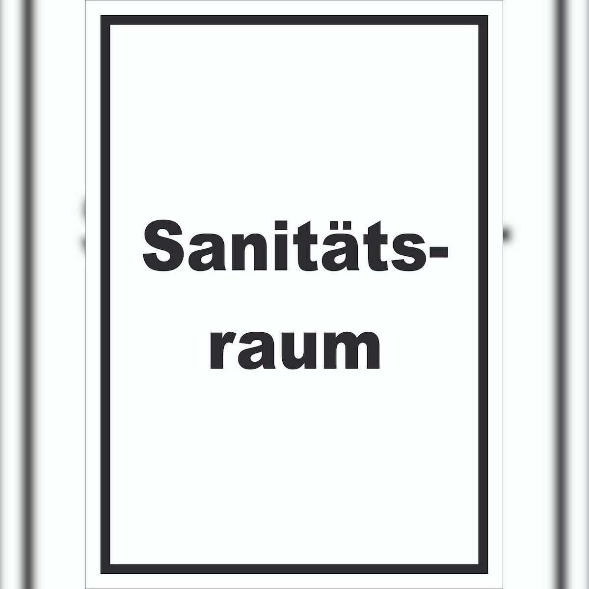 HB-Druck Sanitätsraum Schild mit Text Krankenzimmer hochkant A5 (148x210mm) Image