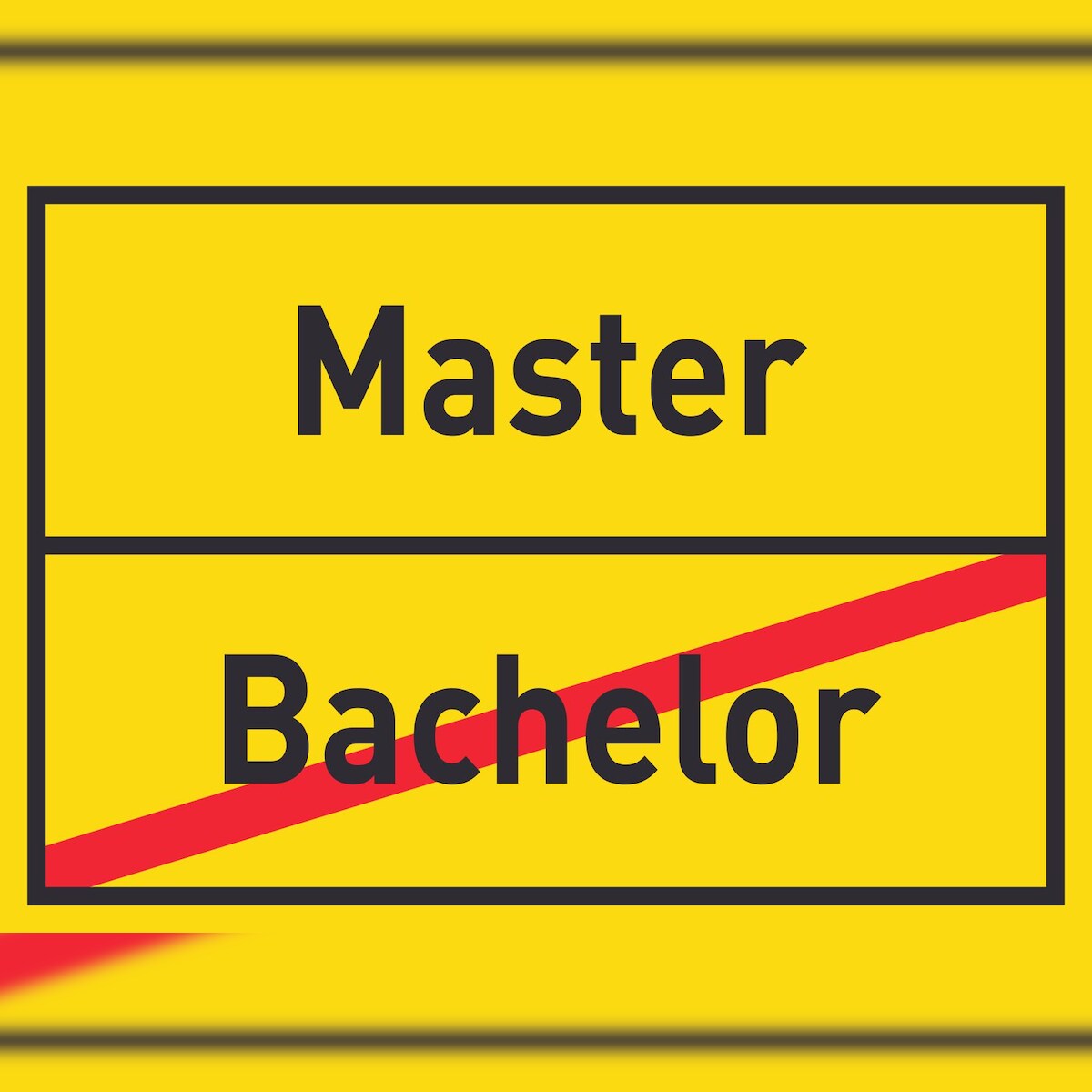 HB-Druck Master Bachelor Schild Ortsschild A3 Rückseite selbstklebend Image