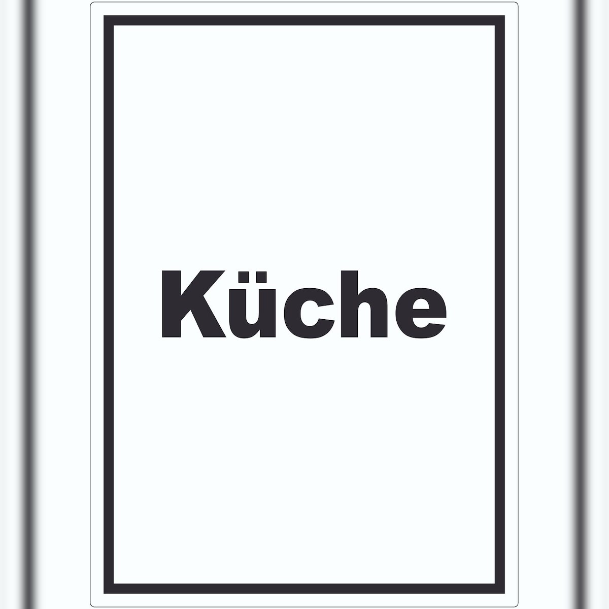 HB-Druck Küche Aufkleber mit Text Kitchen cucina hochkant A4 (210x297mm) Image