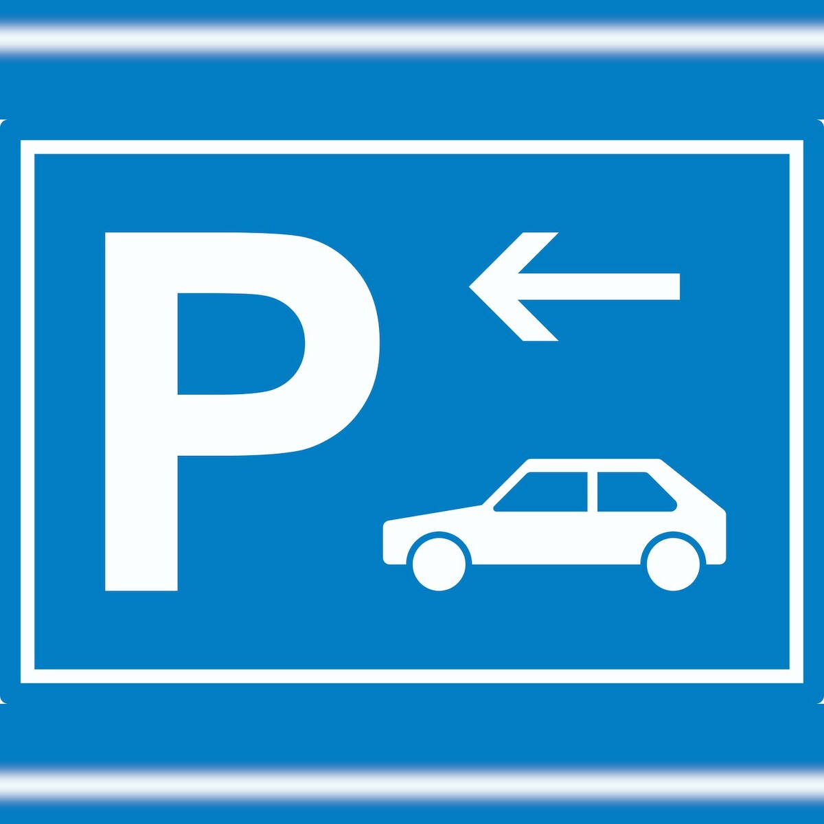 HB-Druck Auto PKW Parkplatz Aufkleber mit Richtungspfeil links waagerecht A2 (420x594mm) Image