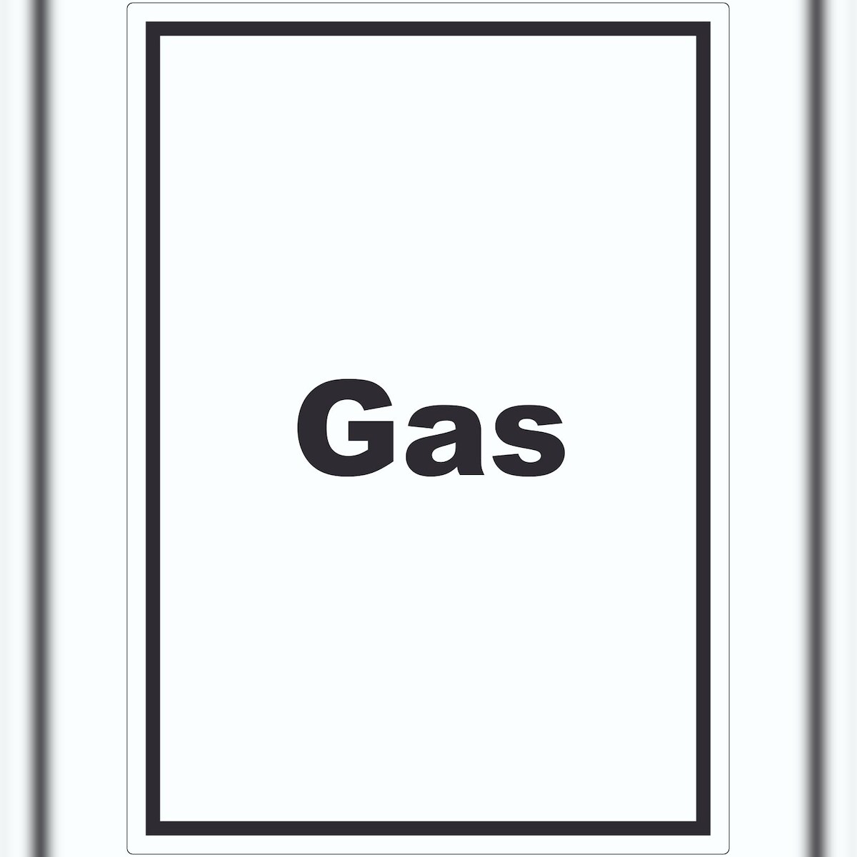 HB-Druck Gas Aufkleber mit Text Anschluss hochkant A9 (37x52mm) Image