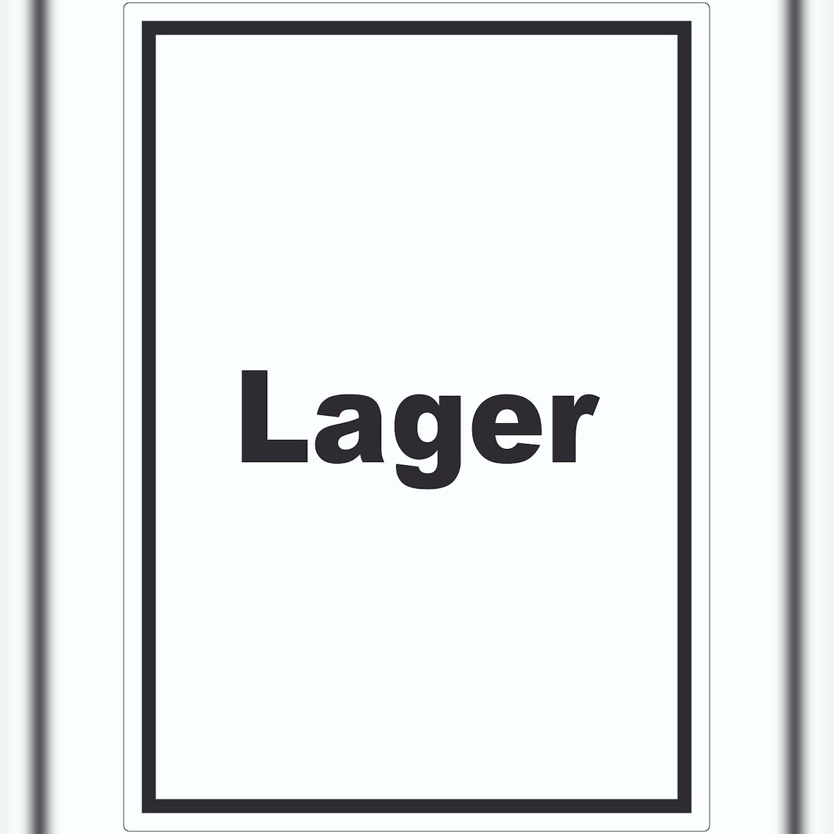 HB-Druck Lager Aufkleber mit Text Storage Warenlager hochkant A3 (297x420mm) Image